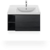 Duravit D-Neo Waschtisch 800 mm weiß mit WonderGliss, Becken rechts, Wandmontage