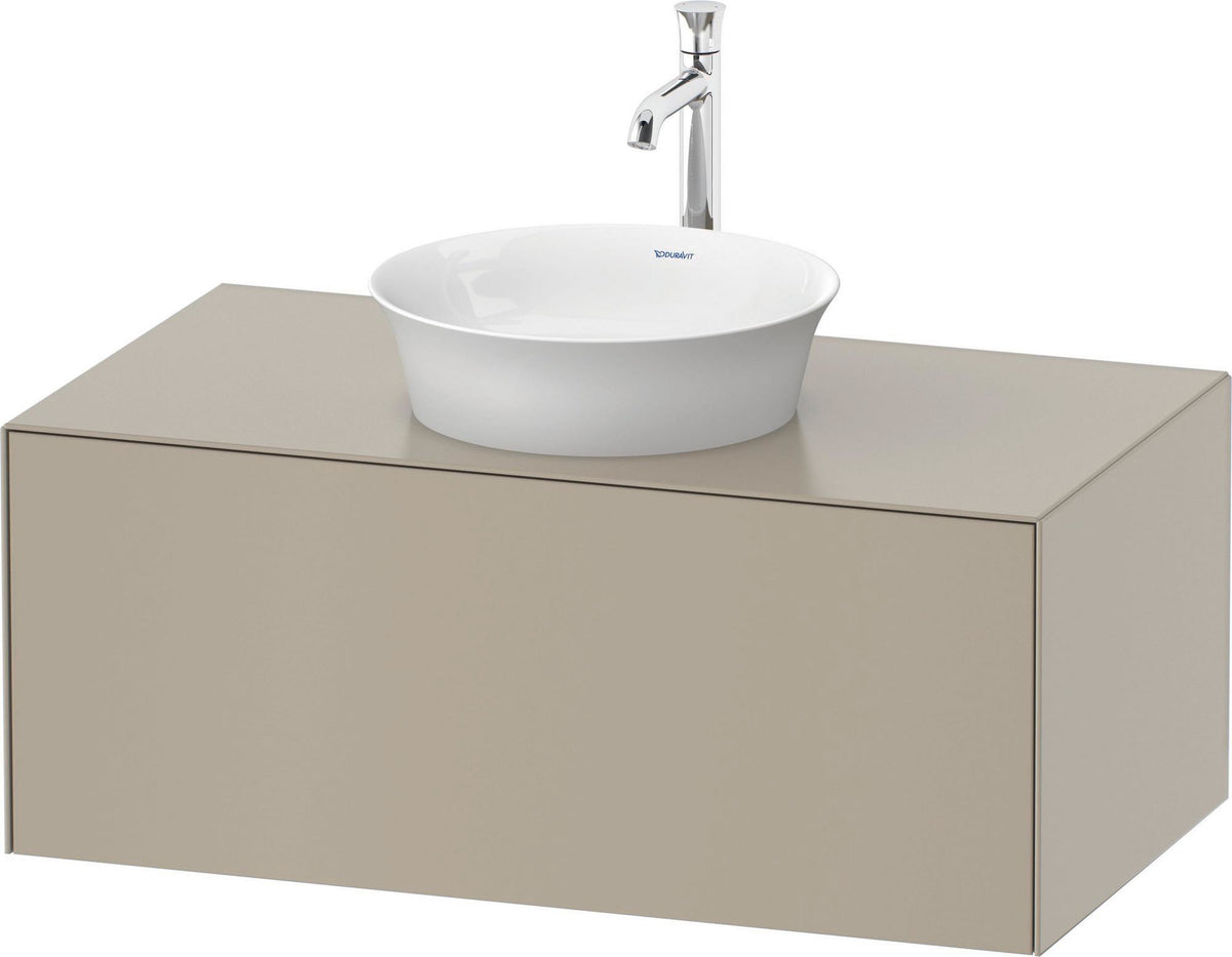 DURAVIT White Tulip Waschtischunterbau 1000 mm Taupe Seidenmatt mit LED & Tip-On