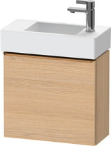 DURAVIT D-Neo Waschtischunterbau 484 mm Eiche Schwarz Matt, 1 Tür, Bronze Griff
