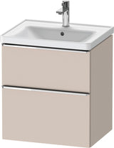 Duravit D-Neo Waschtischunterbau 584 mm betongrau matt mit Auszug und Schubkasten