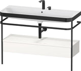Duravit Waschtischset HAPPY D.2 PLUS 1175x490mm ein Hahnloch taupe supermatt
