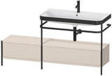 Duravit Waschtischunterbau Happy D.2 Plus 1600x490mm mit Metallkonsole und Handtuchhalter supermatt