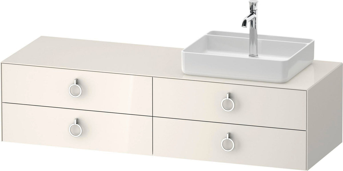 Duravit White Tulip Waschtischunterbau 1600 mm Nussbaum links von Philippe Starck