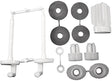 DURAVIT WC-Sitz Scharnier-Set Universal Ersatzteil ohne Absenkautomatik in Weiß
