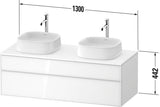 DURAVIT Zencha Konsolen-Waschtischunterbau 1300 mm Eiche Anthrazit wandhängend