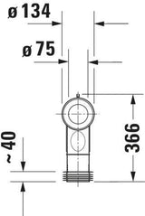 Duravit Vario-Ablaufbogen Universal für Abgang senkrecht, Ø 90 mm, weiß
