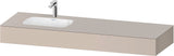 DURAVIT Qatego Einbau-Waschtisch mit Konsole 1600x550x170mm Weiß Hochglanz links