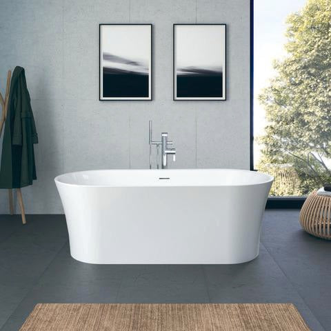 Duravit D-Neo Einhebel-Wannenmischer bodenstehend mit Keramikmischsystem in Chrom