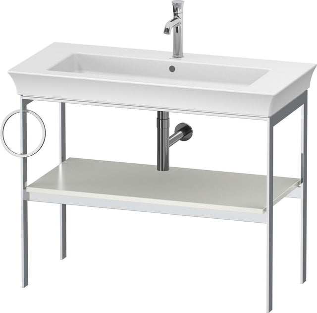 DURAVIT White Tulip Metallkonsole 984 mm von Philippe Starck – Höhenverstellbar, Weiß Seidenmatt