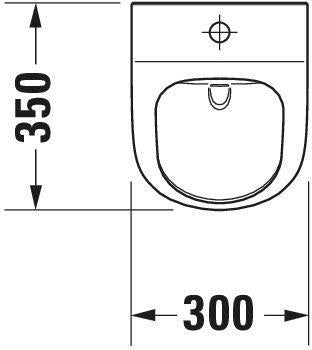 Duravit Urinal ME by Starck RIMLESS 0,5 l Zulauf oben mit Fliege weiß