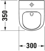 Duravit Urinal ME by Starck RIMLESS 0,5 l Zulauf oben mit Fliege weiß