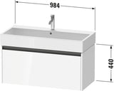 DURAVIT Ketho.2 Waschtischunterbau 984 mm betongrau matt mit 1 Auszug, wandhängend