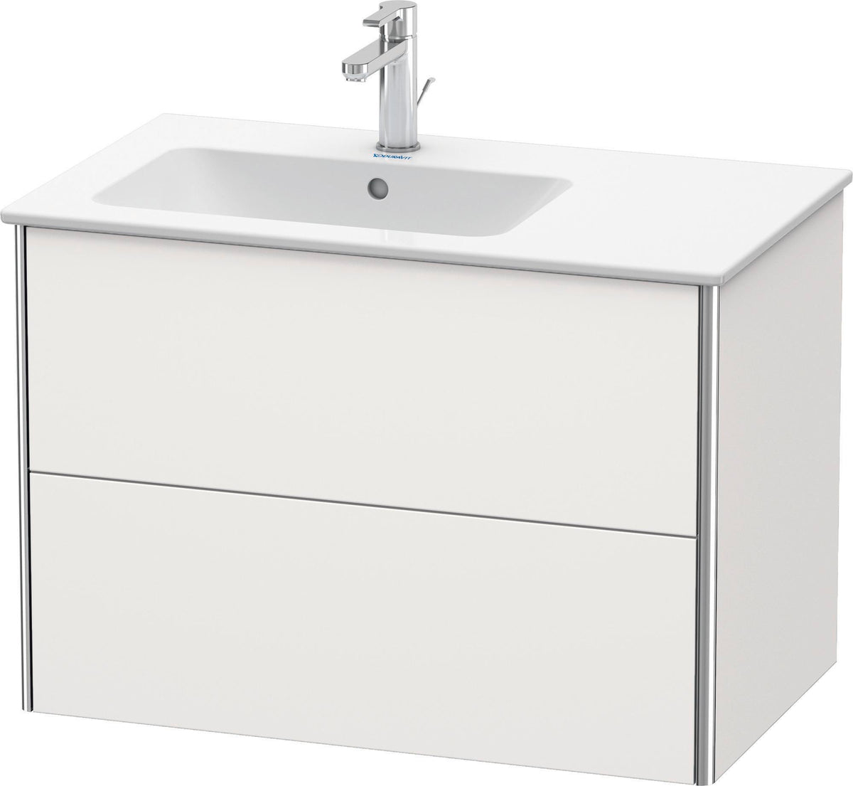 Duravit XSquare Waschtischunterbau 810 mm betongrau matt mit 2 Schubkästen und Tip-On-Technik