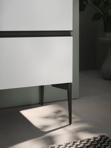 Duravit Sivida Waschtischunterbau 1010 mm bodenstehend, 2 Schubkästen, Soft-Close, Weiß Matt/Chrom