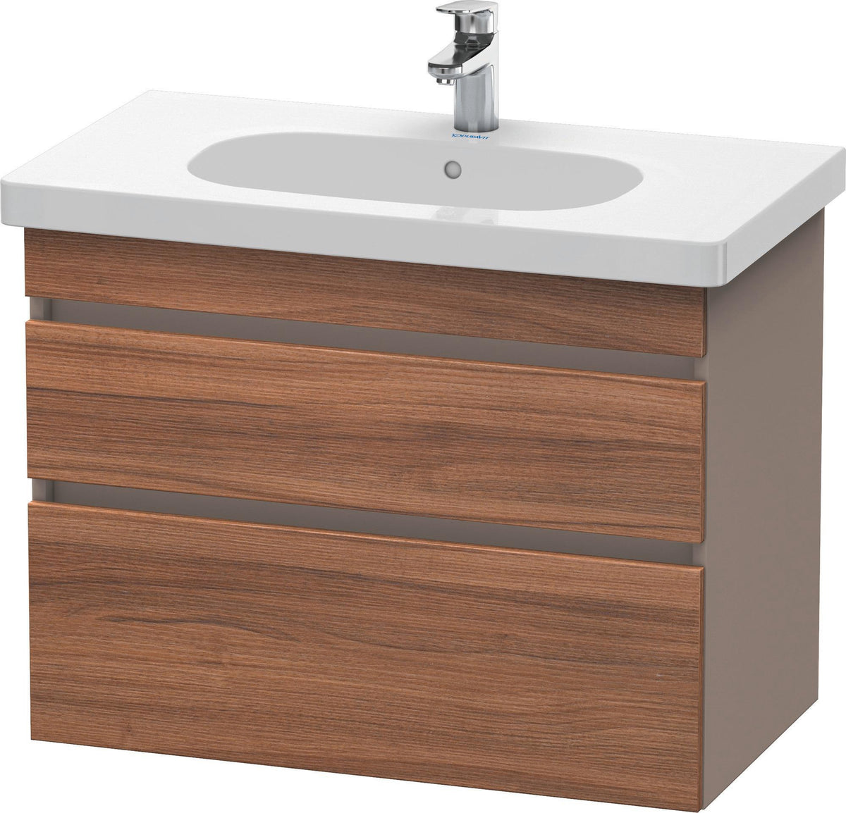 DURAVIT DuraStyle Waschtischunterbau 800 mm wandhängend, 2 Schubkästen, weiß matt – mit Soft-Close