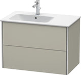 Duravit XSquare Waschtischunterbau 810 mm betongrau matt mit 2 Schubkästen und Tip-On-Technik