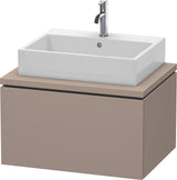 Duravit L-Cube Konsolenwaschtischunterbau 720 mm betongrau matt mit 1 Auszug und Tip-on-Technik