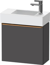DURAVIT D-Neo Waschtischunterbau 484 mm betongrau matt mit Tür rechts und Bronze-Griff