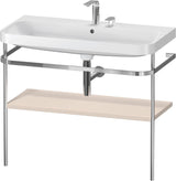 Duravit Happy D.2 c-shaped Waschtischset mit Metallkonsole, 975 mm, Taupe