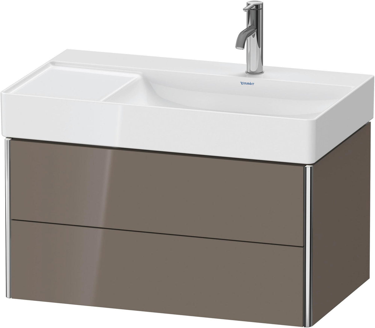 DURAVIT XSquare Waschtischunterbau wandhängend 784 mm mit 2 Schubkästen, weiß matt