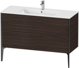 DURAVIT XViu Waschtischunterbau bodenstehend 1210 mm, 2 Auszüge, champagner matt/weiß matt