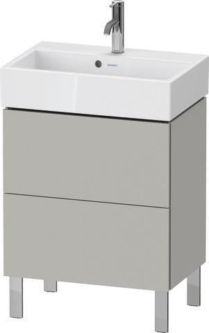 Duravit Waschtischunterbau L-Cube Compact 584 mm, 2 Auszüge, weiß matt, für Vero Air 236860
