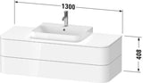 Duravit Happy D.2 Konsolenwaschtischunterbau 1300 mm Taupe Supermatt mit Tip-On-Technik