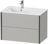 Duravit XViu Waschtischunterbau 810 mm wandhängend mit 2 Schubkästen, weiß matt, für Waschtisch links
