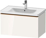 Duravit D-Neo Waschtischunterbau 784 mm Eiche Schwarz Matt mit 1 Auszug und Bronze-Griff
