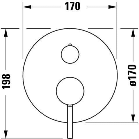Duravit Circle Einhebel-Brausemischer Unterputz mit Keramikmischsystem und Umstellventil in Chrom