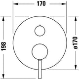 Duravit Circle Einhebel-Brausemischer Unterputz mit Keramikmischsystem und Umstellventil in Chrom