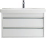 Duravit D-Code Möbelwaschtisch 850 mm mit Überlauf und Hahnlochbank – Weiß