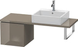 Duravit L-Cube Konsolenunterschrank 420 mm flannel grey hochglanz mit Tip-on-Technik