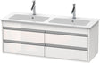 DURAVIT Ketho Waschtischunterbau 1270 mm, 4 Schubkästen, weiß matt, wandhängend, ME by Starck