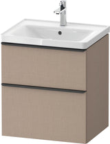Duravit D-Neo Waschtischunterbau 584 mm betongrau matt mit Auszug und Schubkasten