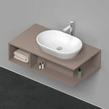 Duravit D-Neo Waschtischunterbau 800 mm Betongrau Matt – Wandhängend, 1 offenes Fach links