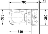 DURAVIT SensoWash Slim Dusch-WC-Sitz für DuraStyle, weiß, mit Fernbedienung & Durchlauferhitzer