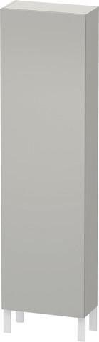 Duravit L-Cube Hochschrank 500 mm betongrau matt, 1 Tür links, Soft-Close, wandhängend