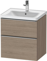 Duravit D-Neo Waschtischunterbau 584 mm Eiche Terra Matt wandhängend mit Auszug