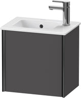 DURAVIT XViu Waschtischunterbau wandhängend 400 mm graphit matt, 1 Tür links