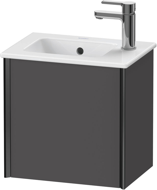 DURAVIT XViu Waschtischunterbau wandhängend 400 mm graphit matt, 1 Tür links