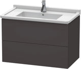DURAVIT L-Cube Waschtischunterbau 820 mm taupe matt mit 2 Schubkästen und Tip-On-Technik