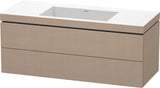 DURAVIT L-Cube c-bonded Waschtischset 1200 mm mit Vero Air Waschtisch, 2 Schubkästen, Basalt Matt