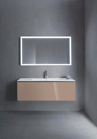 DURAVIT ME by Starck Möbelwaschtisch 1230 mm Weiß Seidenmatt mit Überlauf und 1 Hahnloch