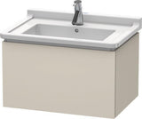 Duravit L-Cube Waschtischunterbau 670 mm taupe supermatt, 1 Auszug mit Tip-On-Technik