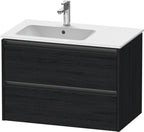 eiche schwarz / 2 Schubkästen / Waschtischunterbau