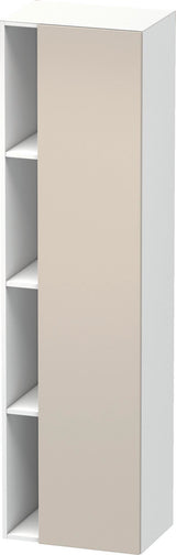 DURAVIT DuraStyle Hochschrank 360x500x1800mm, 1 Tür links, weiß matt – Wandhängend mit Soft-Close