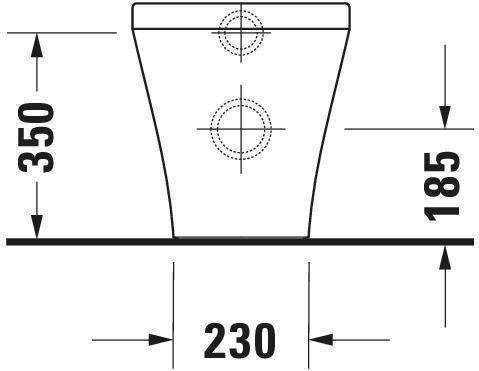 DURAVIT DuraStyle Stand-WC 575 mm Tiefspüler, Abgang waagerecht, WonderGliss, weiß