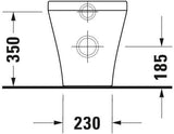 DURAVIT DuraStyle Stand-WC 575 mm Tiefspüler, Abgang waagerecht, WonderGliss, weiß