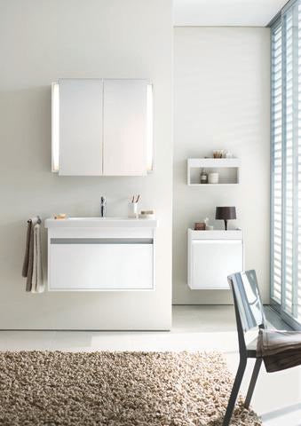 Duravit Ketho Waschtischunterbau 800 mm wandhängend, 1 Auszug, weiß matt – passend zu D-Code 034285